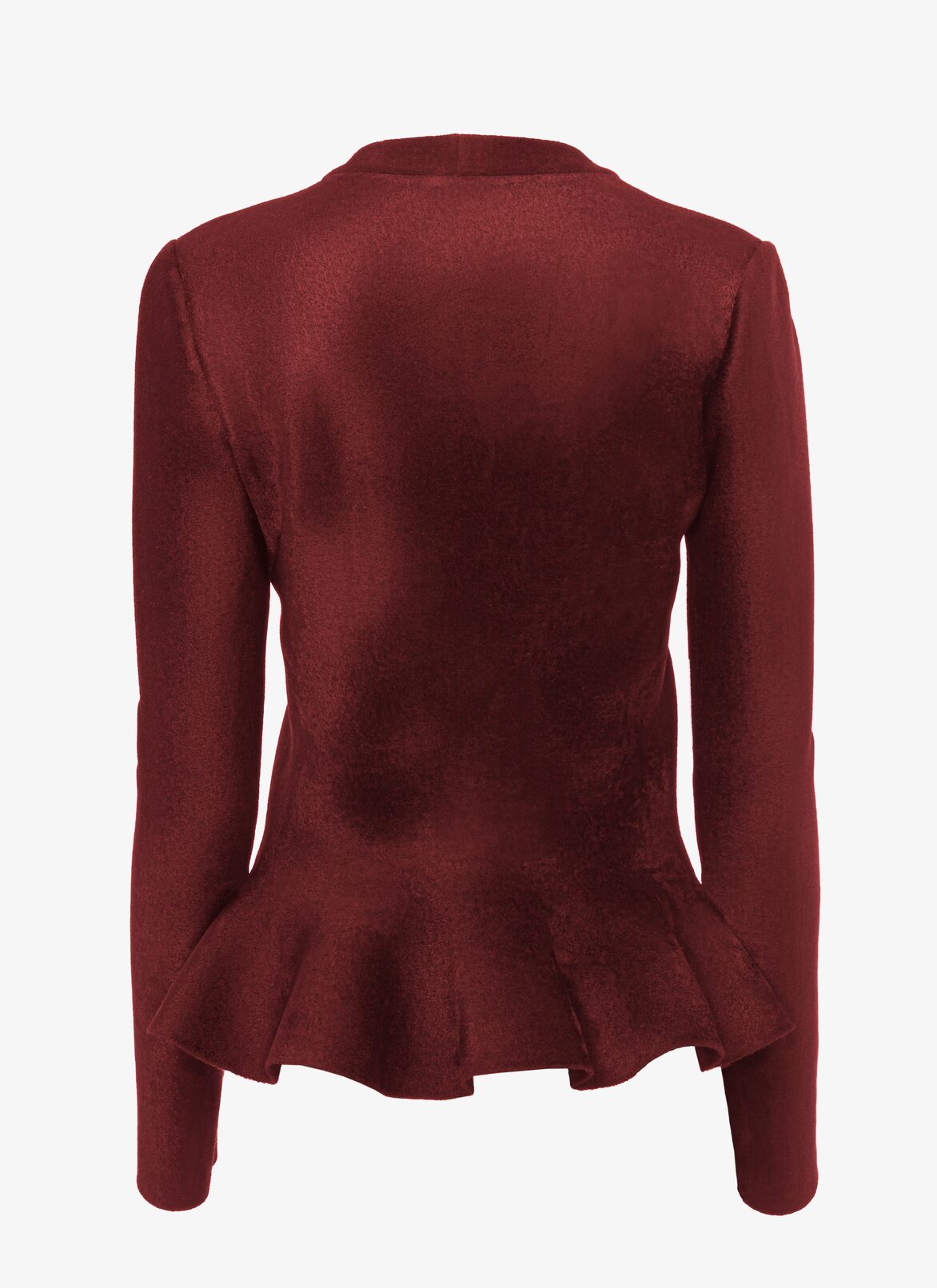 Velvet knit cardigan ALAÏA GARNET RED VELVET KNIT CARDIGAN